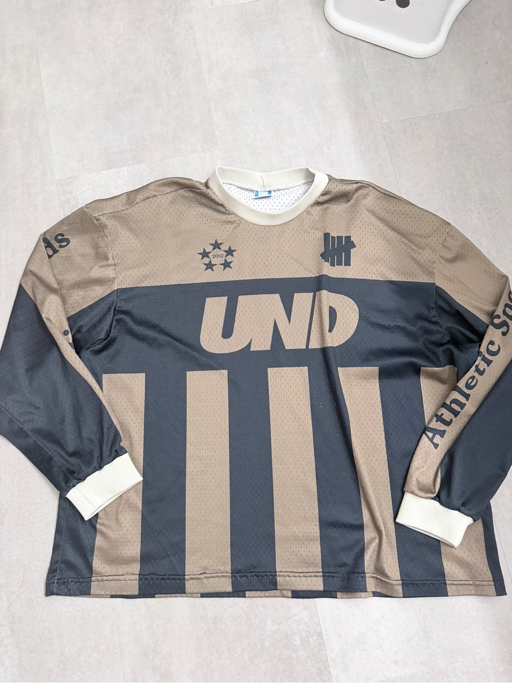 Undefeated green and Black Striped Long Sleeve Shirt